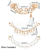 3Pcs 3 Styles Alloy Chain for DIY Keychains MOBA-AR0001-01-2