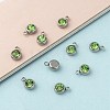 201 Stainless Steel Rhinestone Charms STAS-S068-08-3