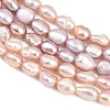 Natural Cultured Freshwater Pearl Beads Strands PEAR-L033-30B-6