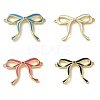 Brass Enamel Connector Charms KK-D098-01G-1