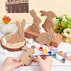 Olycraft 8 Sets 4 Style DIY Easter Wood Pendant Decorations DJEW-OC0001-42-3