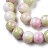 Opaque Crackle Glass Round Beads Strands X1-GLAA-T031-01H-2