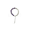 Natural Amethyst Round Beaded Bracelet NC1314-08-1