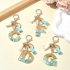 Transparent Epoxy Resin Pendant Keychains KEYC-FS00022-04-9