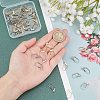   48Pcs 6 Styles 304 Stainless Steel Shell Leverback Earring Findings STAS-PH0001-54-5
