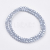 Electroplate Glass Beads Strands EGLA-F120-PL-B02-2