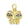 Real 18K Gold Plated Brass Pave Cubic Zirconia Pendants KK-M283-10B-02-1