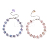 2Pcs 2 Colors Lampwork Beaded Bracelets for Women BJEW-JB12135-2