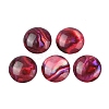 Natural Abalone Shell/Paua Shell Resin Cabochons SSHEL-K003-10MM-02-1