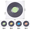 4 Sheets 4 Colors Square Plastic Vinyl Records Waterproof Decorative Stickers DIY-WH0349-146-2