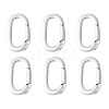 6Pcs Rack Plating Brass Spring Gate Rings KK-TA0008-35S-2