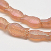 Frosted Electroplate Glass Fish Beads Strands X-EGLA-M001-A03-1