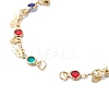 Glass Beaded Link Chain Bracelet Making AJEW-JB01150-32-2