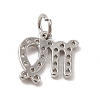 Brass Micro Pave Cubic Zirconia Charms KK-E077-02P-06-2