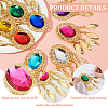 8Pcs 8 Colors Iron Big Pendants FIND-FG0003-31G-4