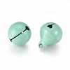 Baking Paint Iron Bell Pendants IFIN-WH0052-03G-1
