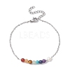 Chakra Theme Natural & Synthetic Mixed Gemstone & Pearl Beaded Bracelets BJEW-JB09946-02-1