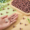 300Pcs Spray Printed Opaque Acrylic European Beads SACR-TA0001-56-7