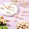 Craftdady 400Pcs 4 Style Natural Wooden Beads WOOD-CD0001-14-14