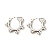 304 Stainless Steel Flower Hoop Earrings for Women EJEW-K242-05P-1