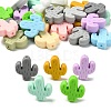 24Pcs 12 Colors Cactus Silicone Beads SIL-YW0001-20-1