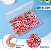 70Pcs 7 Colors Transparent Resin Rondelle European Beads RESI-TA0004-82-5
