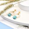 Natural & Synthetic Gemstone Bead Stud Earrings for Women EJEW-JE04627-4
