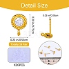 8 Pair 2 Color Flat Round Brass Micro Pave Cubic Zirconia Stud Earring Findings ZIRC-SZ0005-03-2