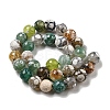 Faceted Natural Fire Crackle Agate Beads Strands G-F447-12mm-N03-3