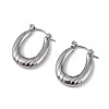 Non-Tarnish 304 Stainless Steel Flower Hoop Earrings for Women EJEW-I284-14P-1