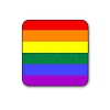 Pride Rainbow Flag Theme Tinplate Brooch PW-WG45491-01-1
