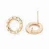 Brass Earring Findings KK-T062-211G-NF-2