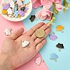 30Pcs 6 Colors Alloy Enamel Pendants ENAM-CJ0002-65-4