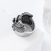 304 Stainless Steel Snake with Eagle Finger Rings for Men TH9949-4-3