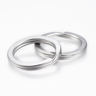 Tarnish Resistant 304 Stainless Steel Split Key Rings STAS-P177-2.6x30mm-P-1