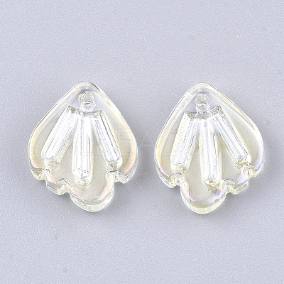 Electroplate Glass Pendants X-EGLA-T014-14E-1