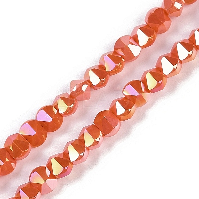 Electroplate Glass Beads Strands EGLA-B009-05A-02-1