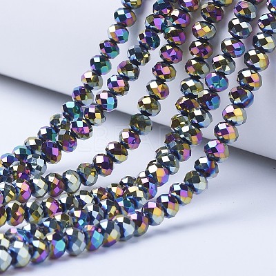 Electroplate Transparent Glass Beads Strands LS-EGLA-A034-T10mm-UA07-1