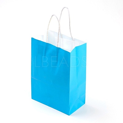 Pure Color Kraft Paper Bags AJEW-G020-B-01-1