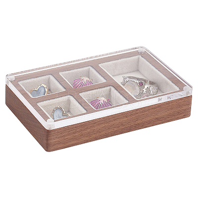 Mini Rectangle Wood Jewelry Presentation Box CON-WH0095-44A-1