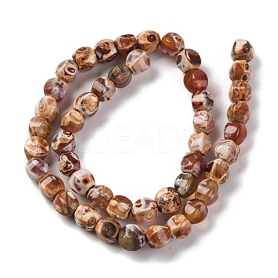 Natural Fire Crackle Agate Beads Strands G-G163-B01-01-1