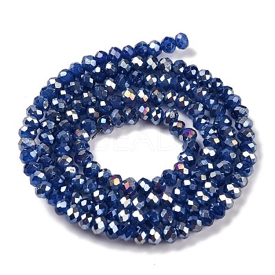 Baking Electroplate Glass Beads Strands DGLA-A039-J4mm-B04-1