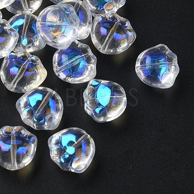 35Pcs Transparent Spray Painted Glass Beads GLAA-YW0001-72A-1