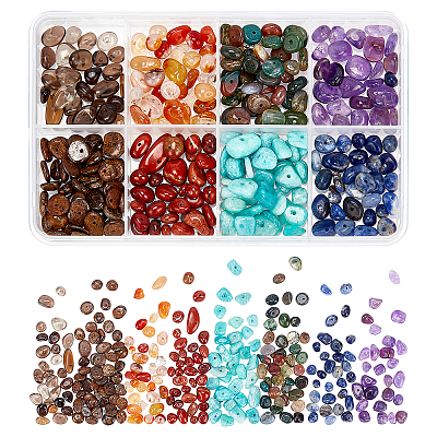 Natural Mixed Gemstone Chip Beads G-AR0001-10-1
