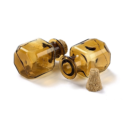 Square Glass Cork Bottles Ornament LS-GLAA-D002-04G-1