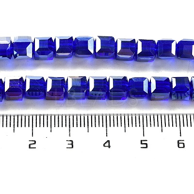Electroplate Glass Beads Strands EGLA-R030-6x6mm-10-1