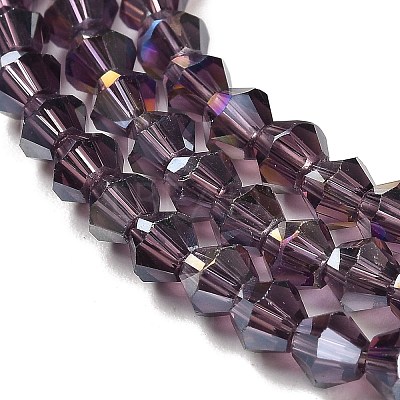 Transparent Electroplate Glass Beads Strands LS-EGLA-A039-T2mm-B04-1