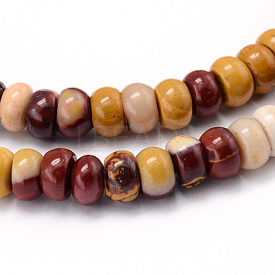 Rondelle Natural Mookaite Beads Strands G-F216-20-1