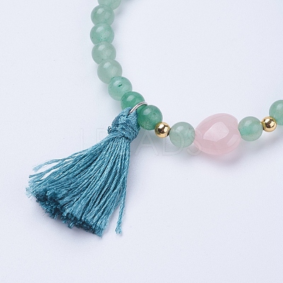 Tassel Charm Bracelets BJEW-P190-05B-1