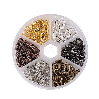 1 Box 120PCS 6 Colors Zinc Alloy Lobster Claw Clasps PALLOY-JP0003-NF-1